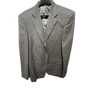 Pedrini Italy Mens Suit Blazer Gray Striped 38S* Chest Body Length NWT